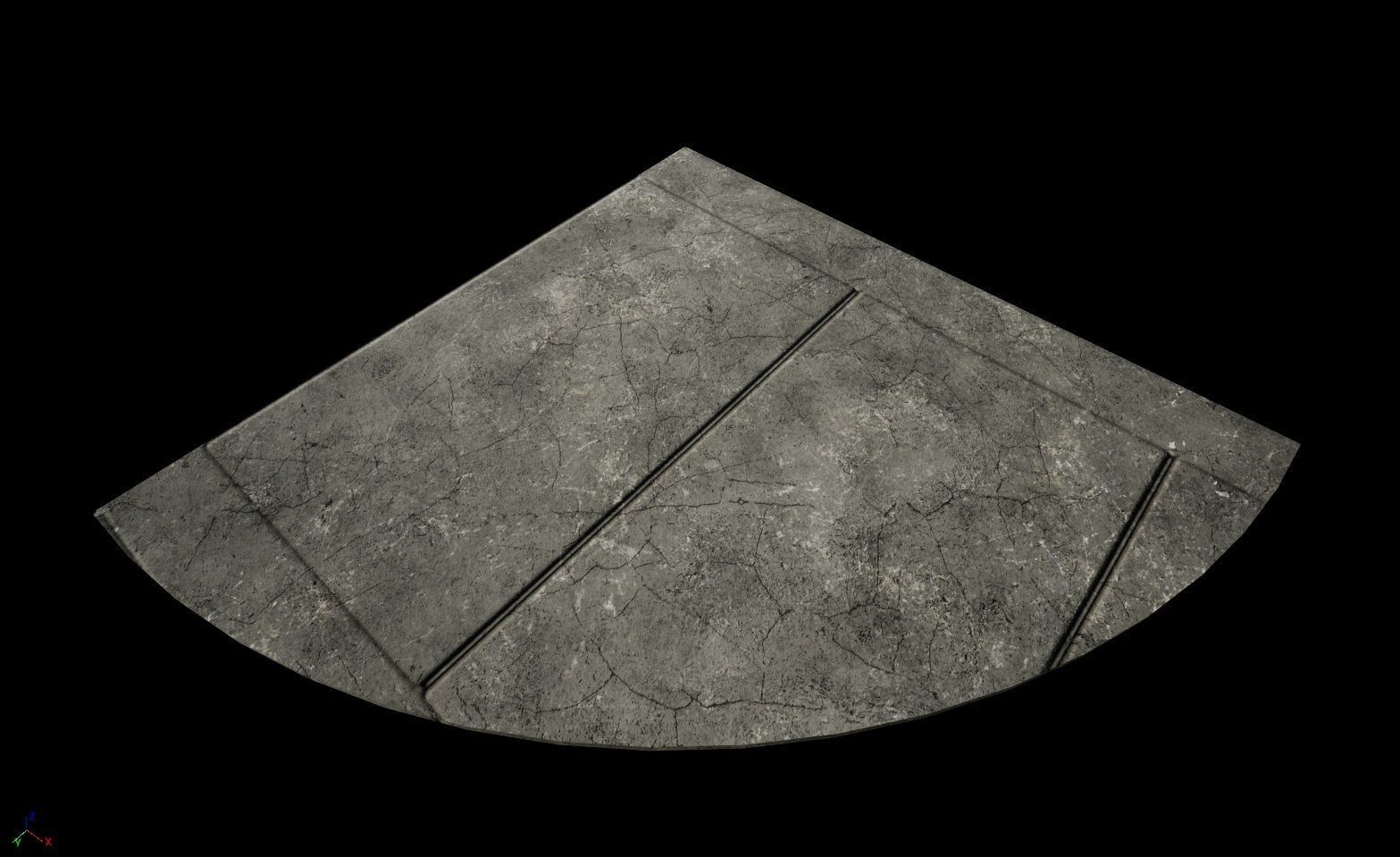 sci fi Concrete floor - modular kit - set C - Low-poly 3D model_15