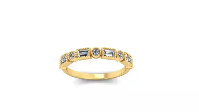 Eternity Half band Beautiful ring  Free 3D print model
