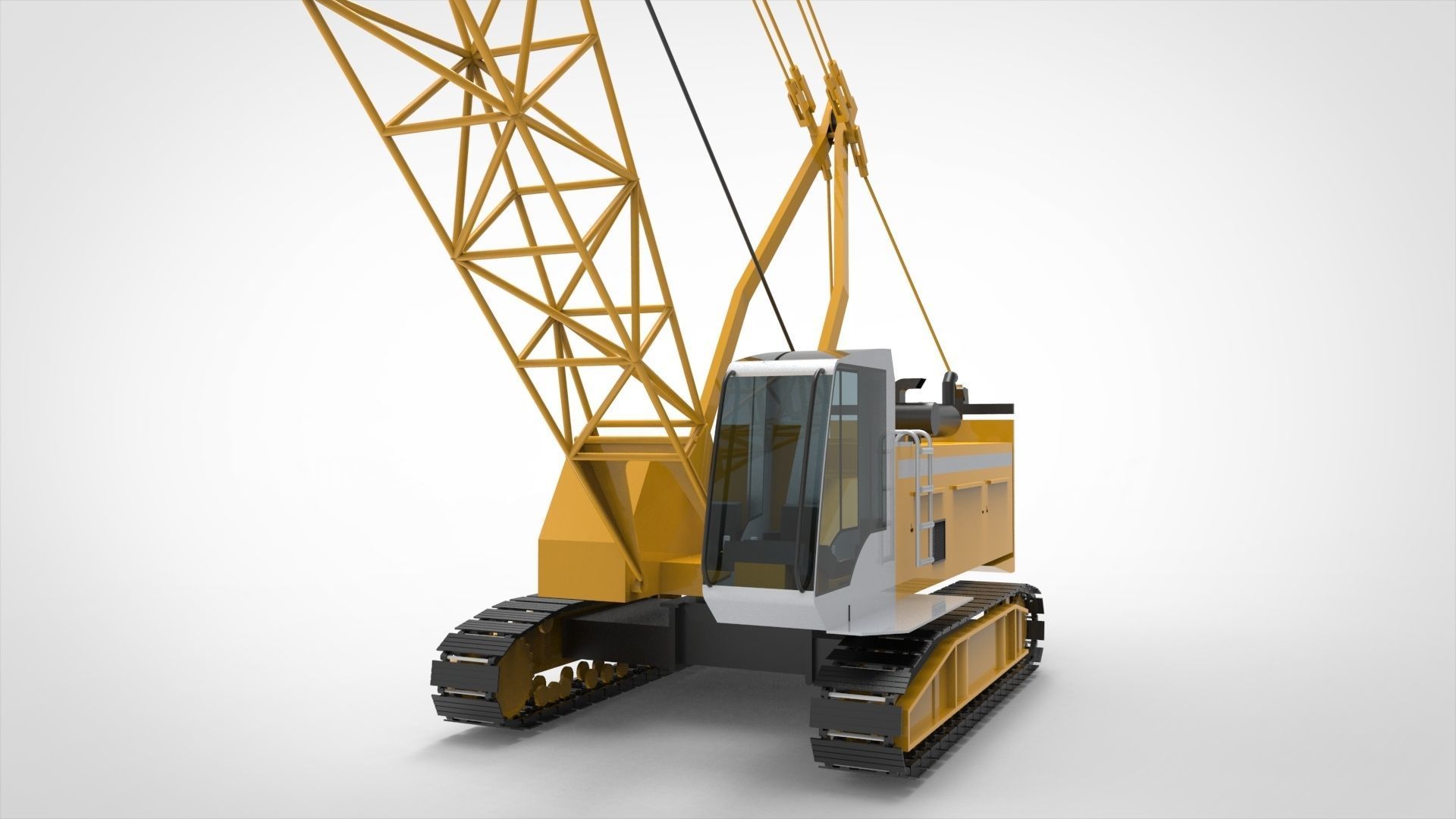 Mobile Crane 3D model_6