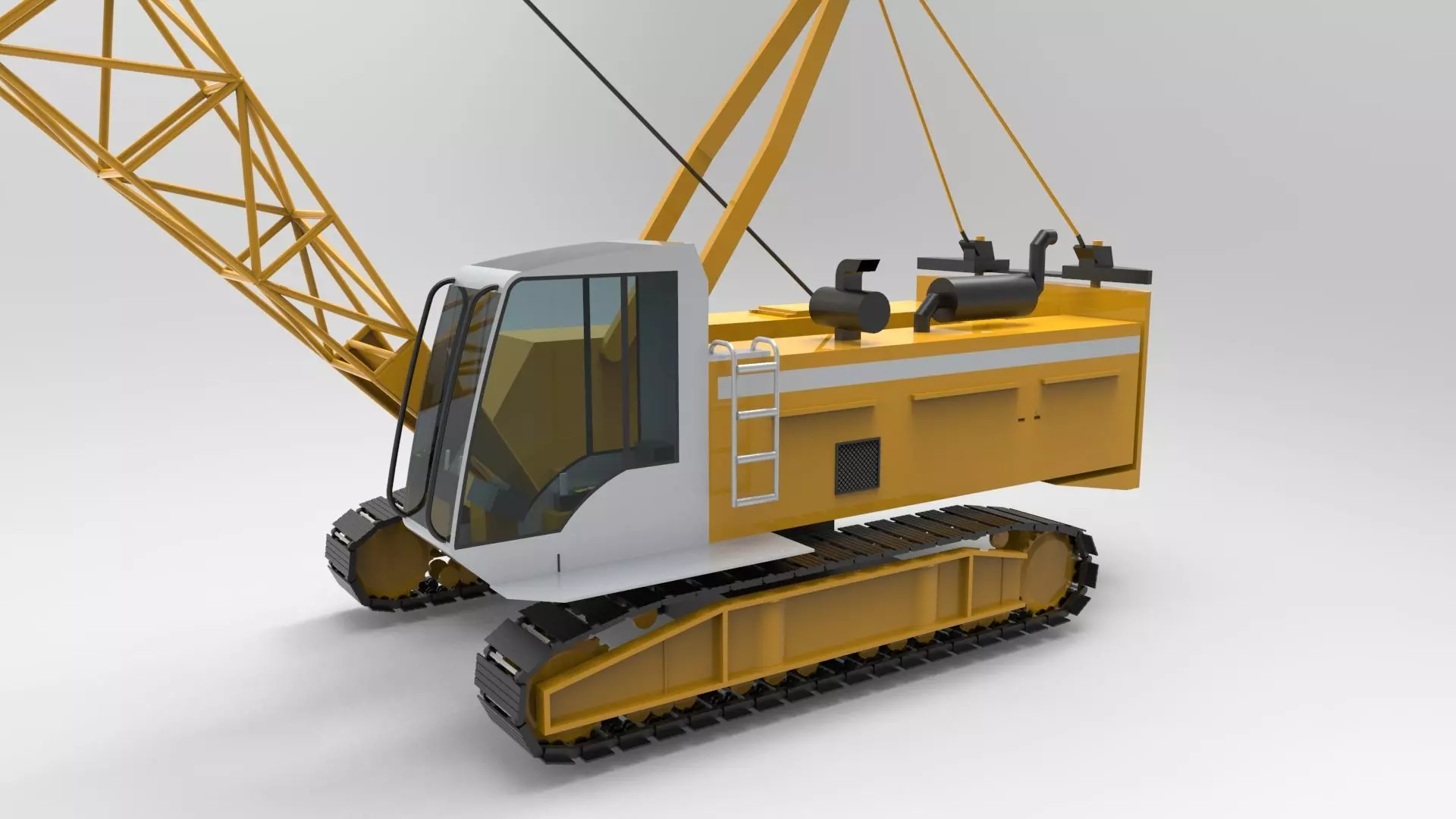 Mobile Crane 3D model_0