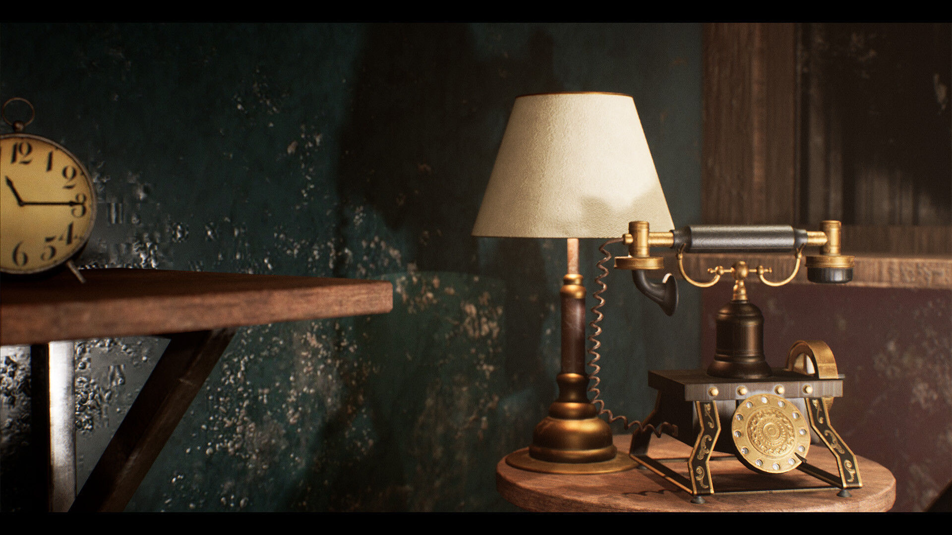 SteamPunk Victorian Metro Station Interior Low-poly 3D model_5