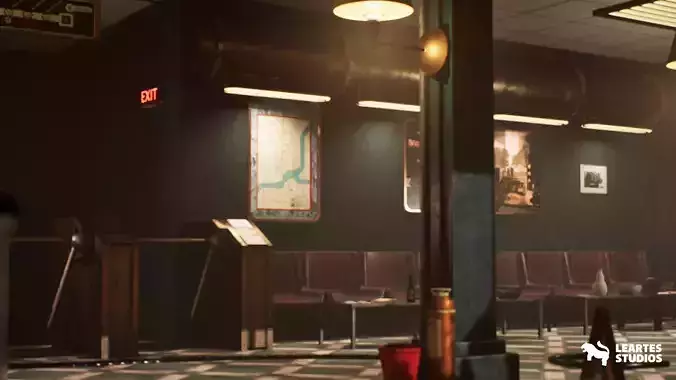 SteamPunk Victorian Metro Station Interior