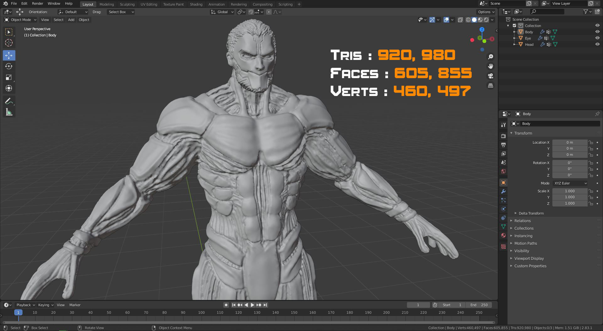 Attack on Titan - High Poly - Armored Titan Reiner Braun 3D model_9