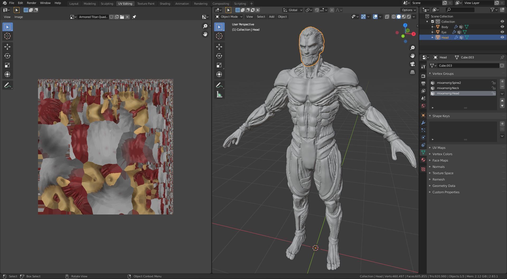 Attack on Titan - High Poly - Armored Titan Reiner Braun 3D model_11