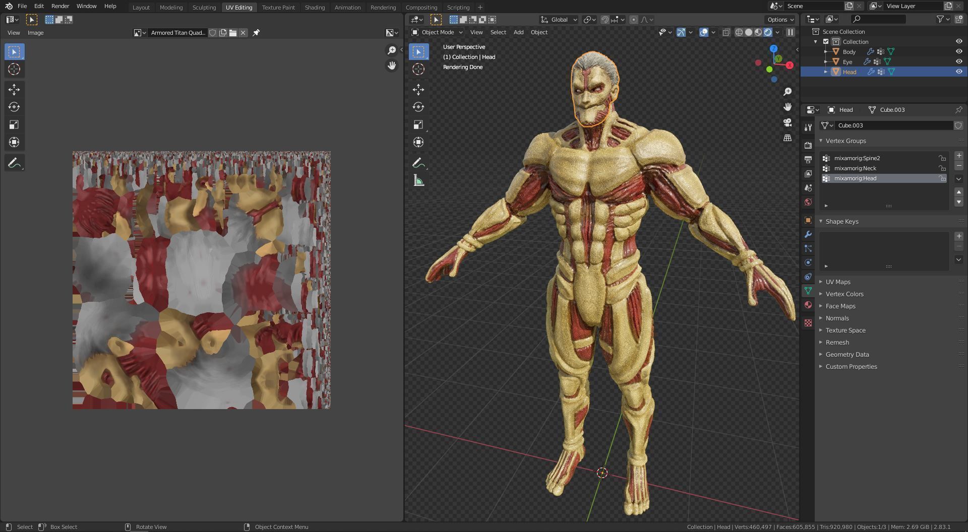 Attack on Titan - High Poly - Armored Titan Reiner Braun 3D model_12