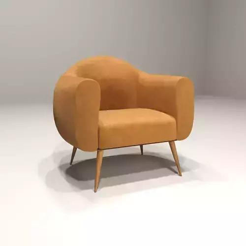 Armchair in tan leather