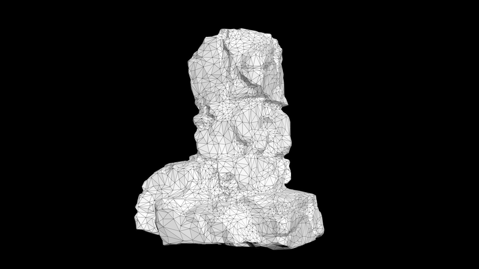 Low poly Cracked Rock B 210221 Low-poly 3D model_45