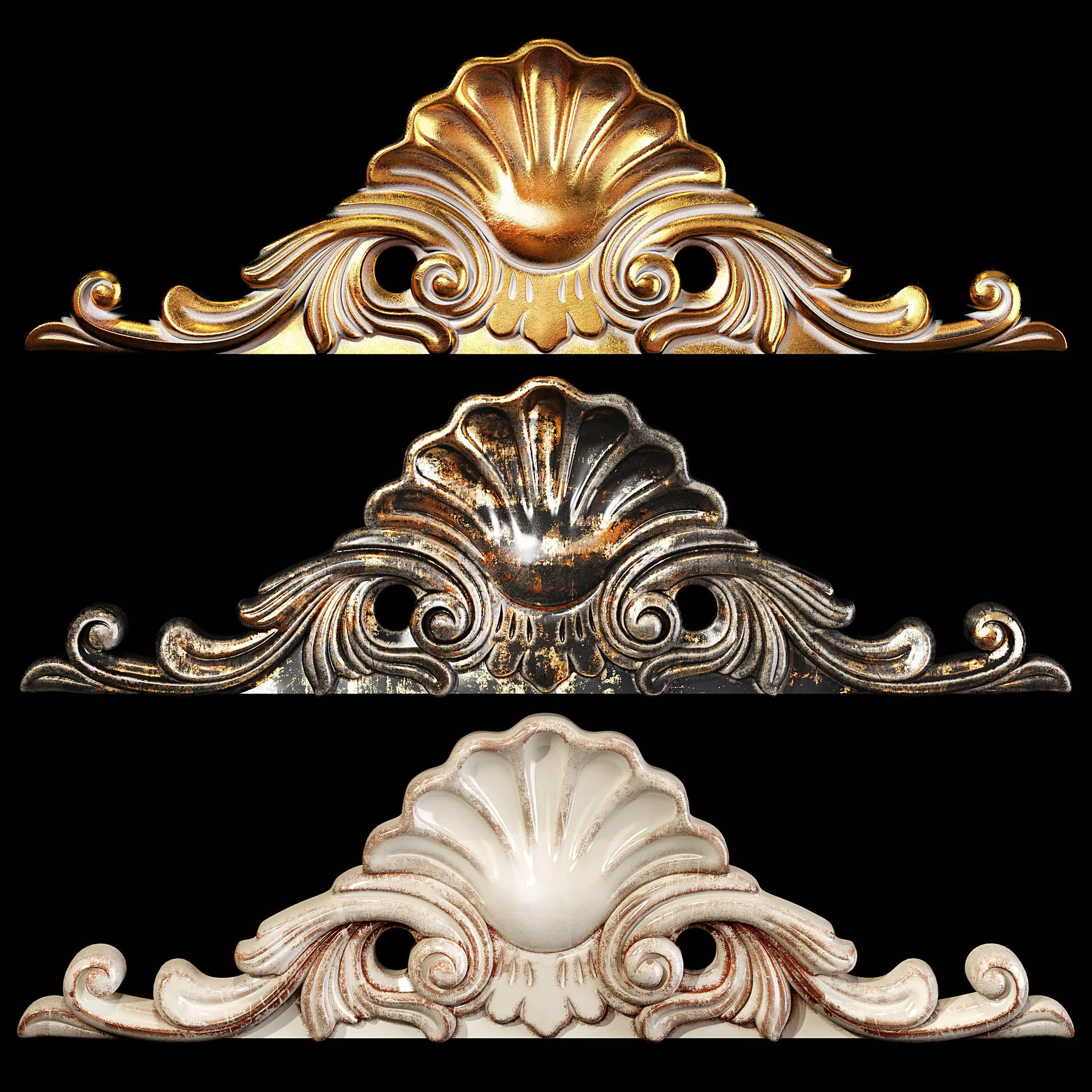 Classic carved 021 3D model_0