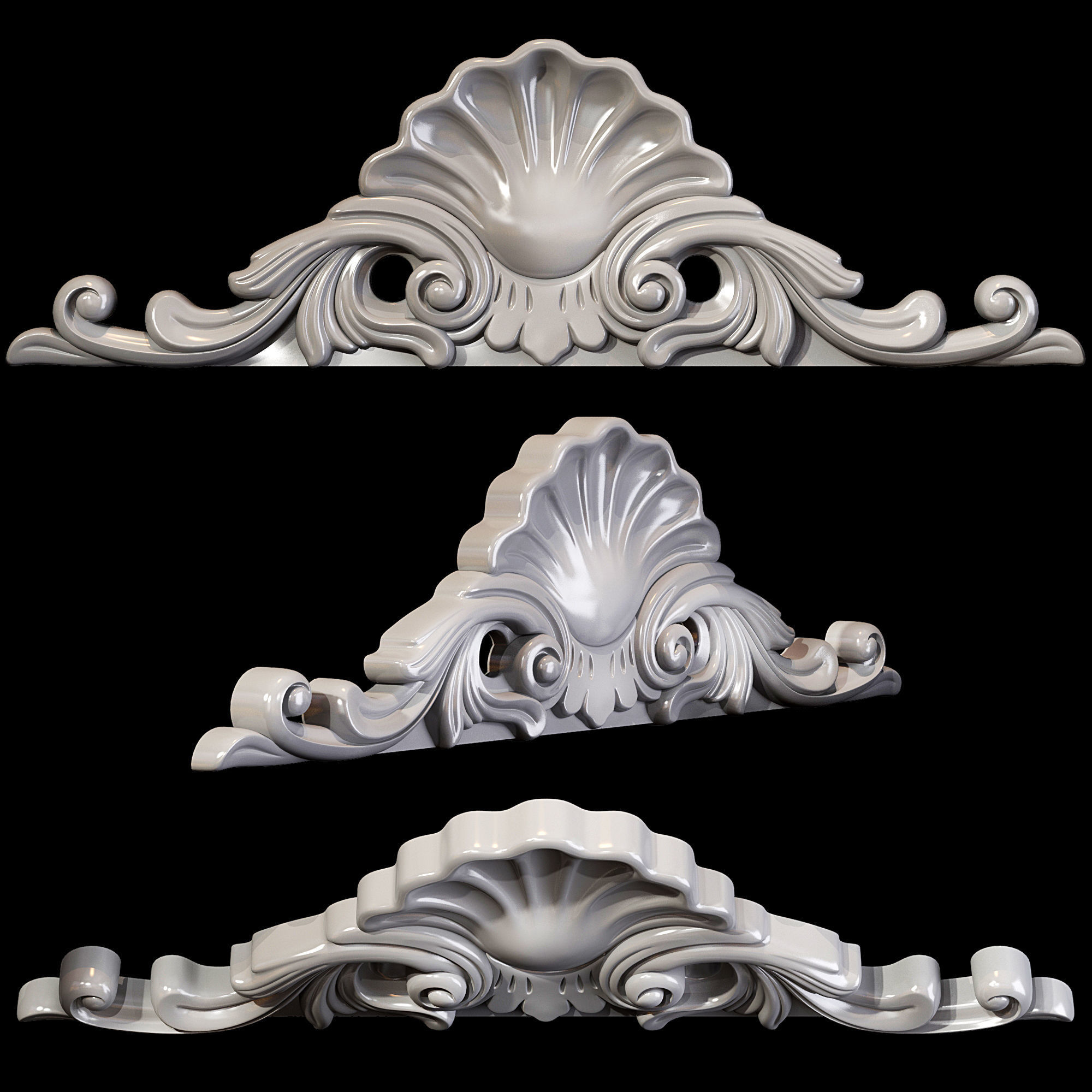 Classic carved 021 3D model_4