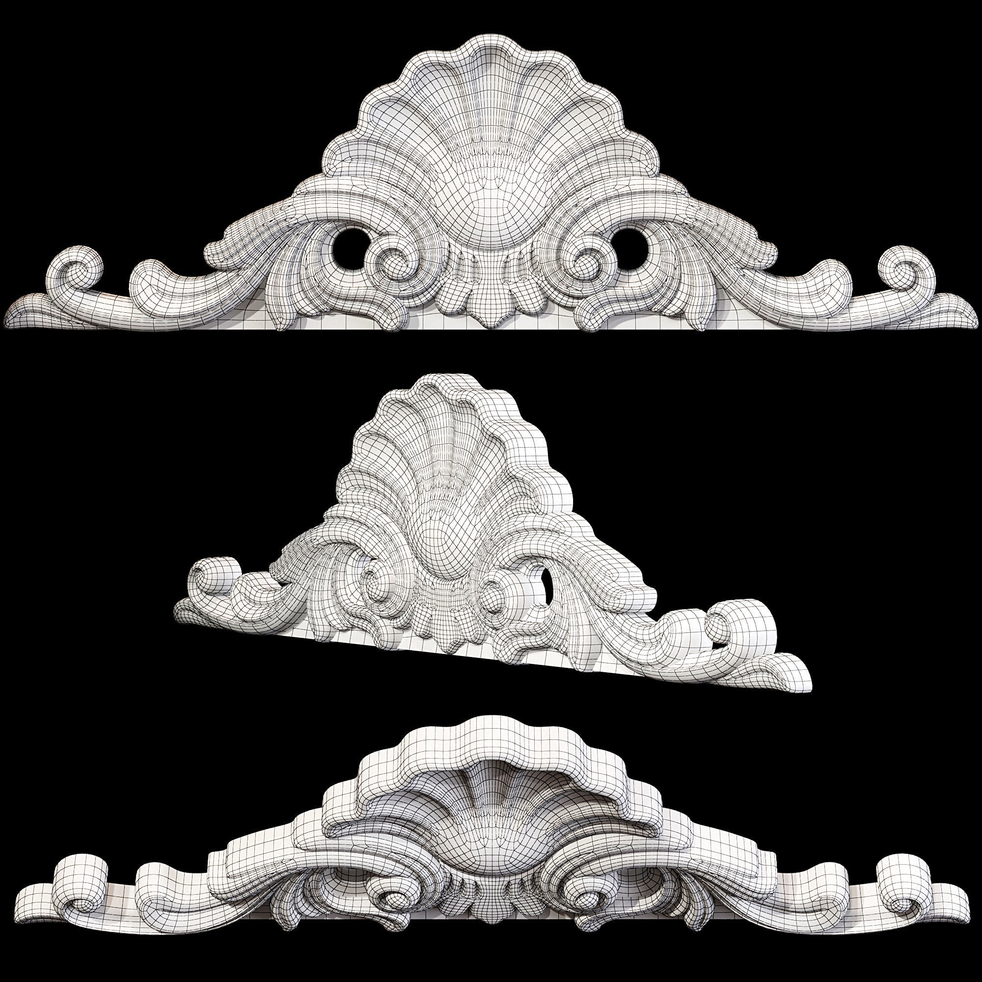 Classic carved 021 3D model_5