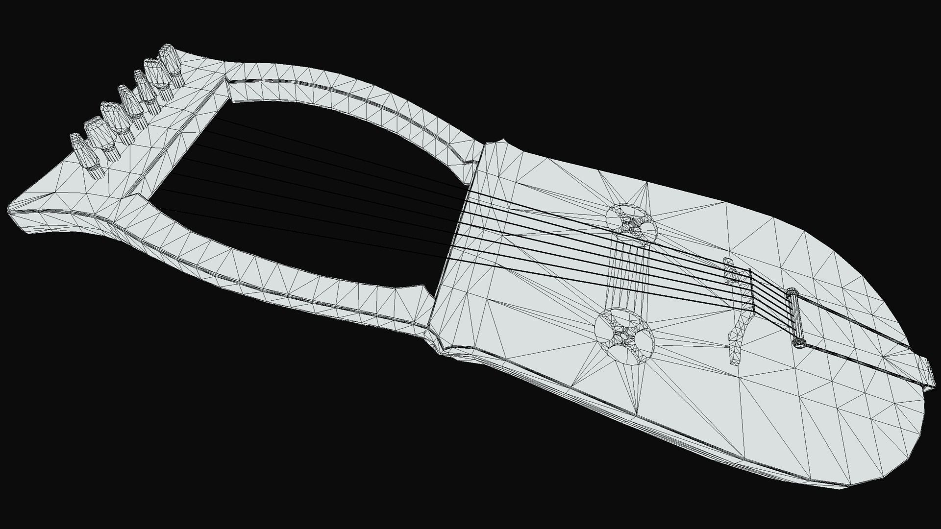 Kravik Lyre - PBR Low-poly 3D model_6