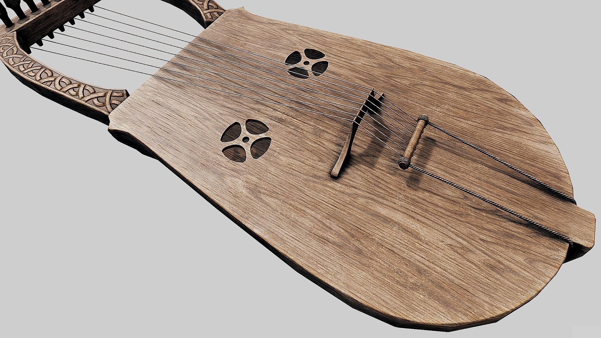 Kravik Lyre - PBR Low-poly 3D model_1