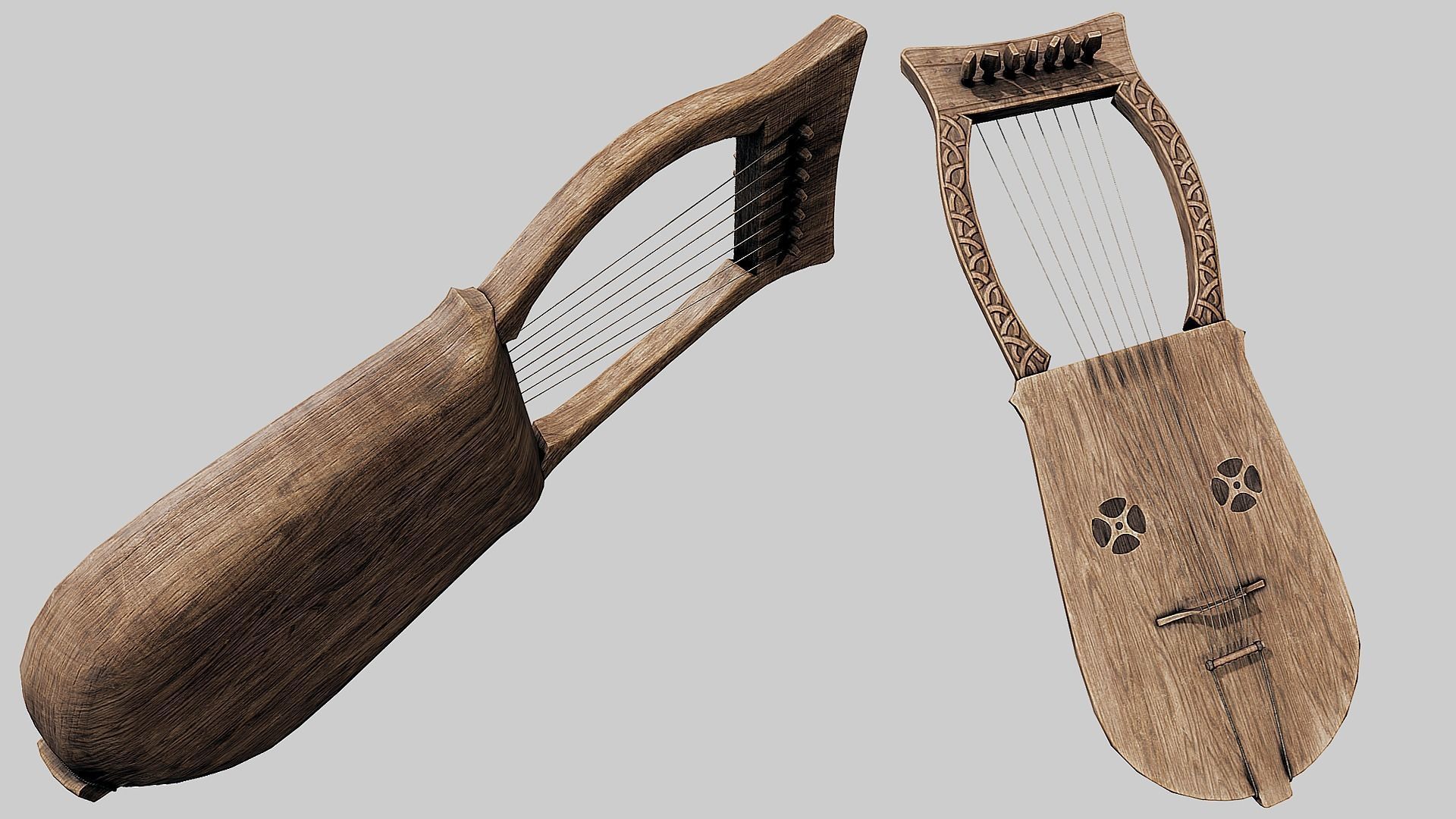 Kravik Lyre - PBR Low-poly 3D model_2