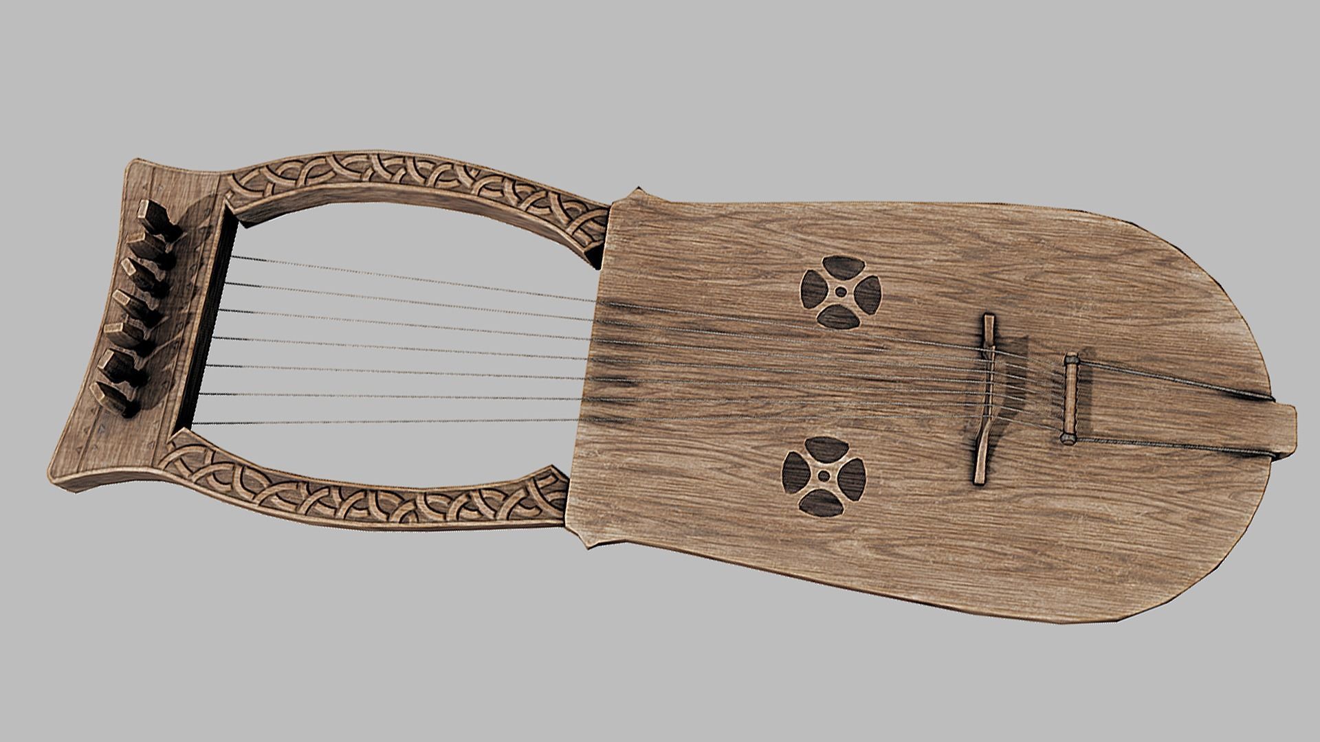 Kravik Lyre - PBR Low-poly 3D model_4