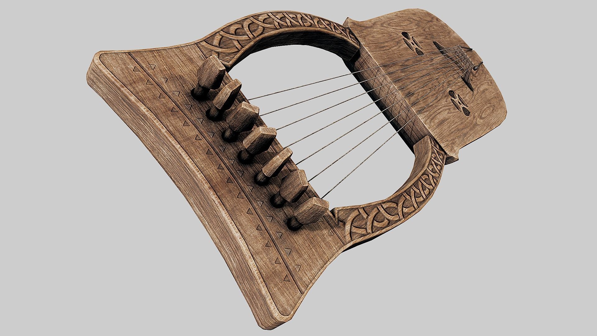 Kravik Lyre - PBR Low-poly 3D model_3