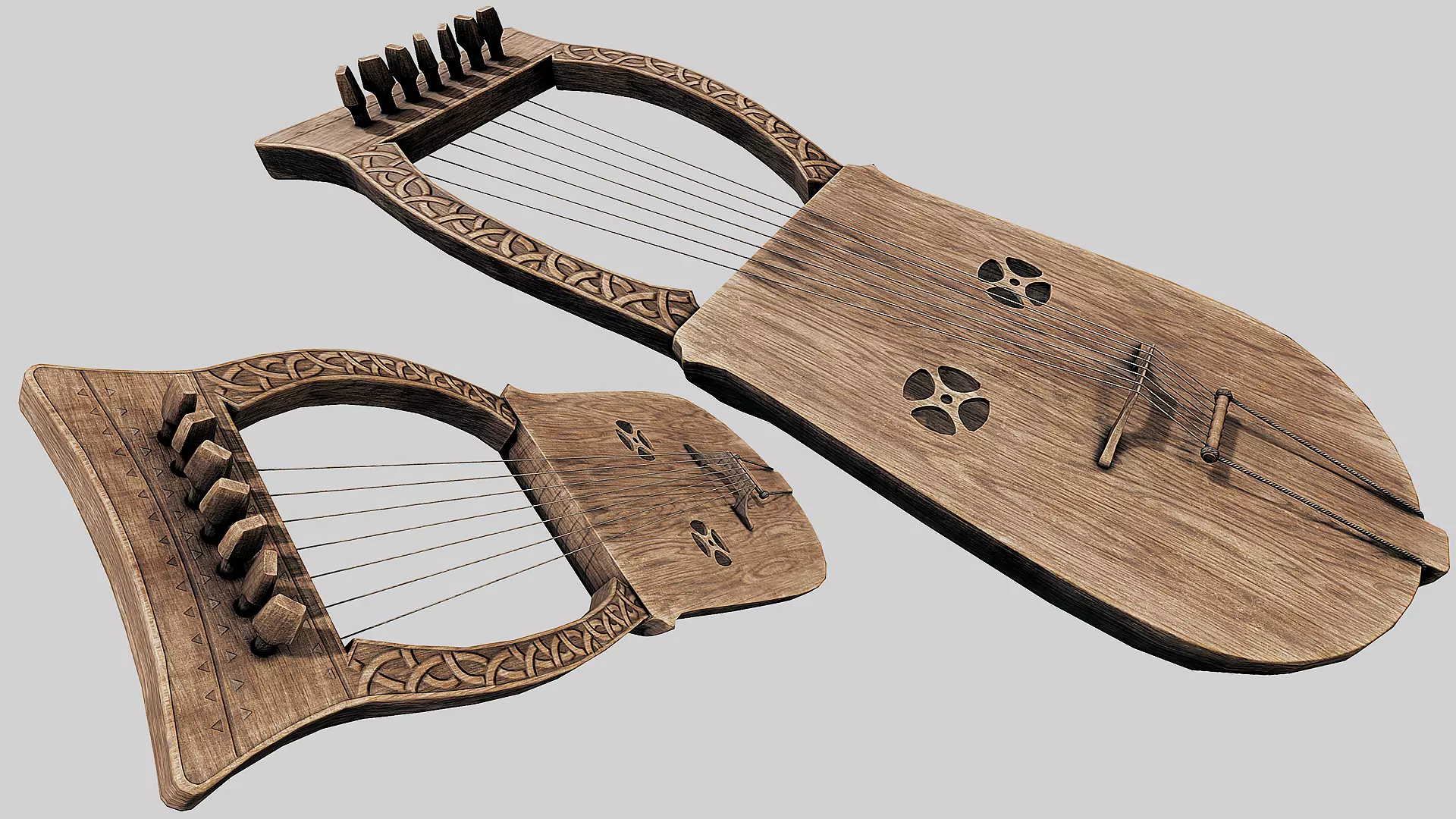 Kravik Lyre - PBR Low-poly 3D model_0