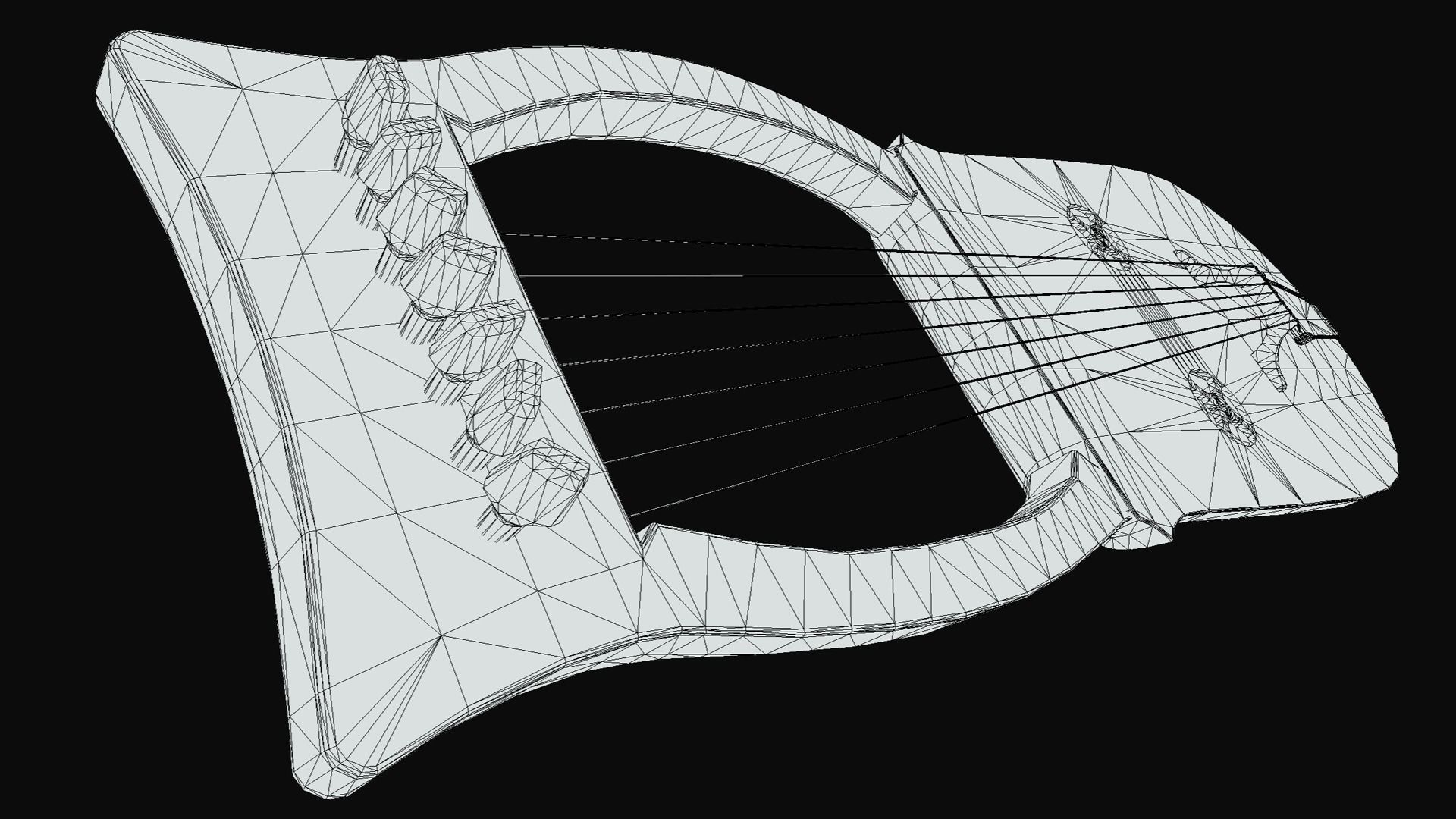 Kravik Lyre - PBR Low-poly 3D model_5