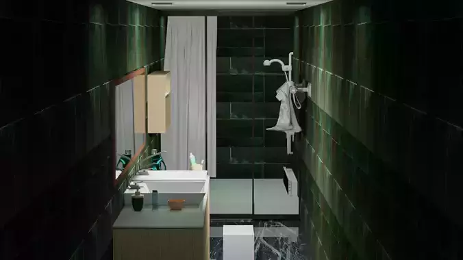 bath room interior 3D model