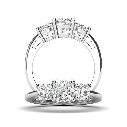 Three stone ring - JF030 3D print model