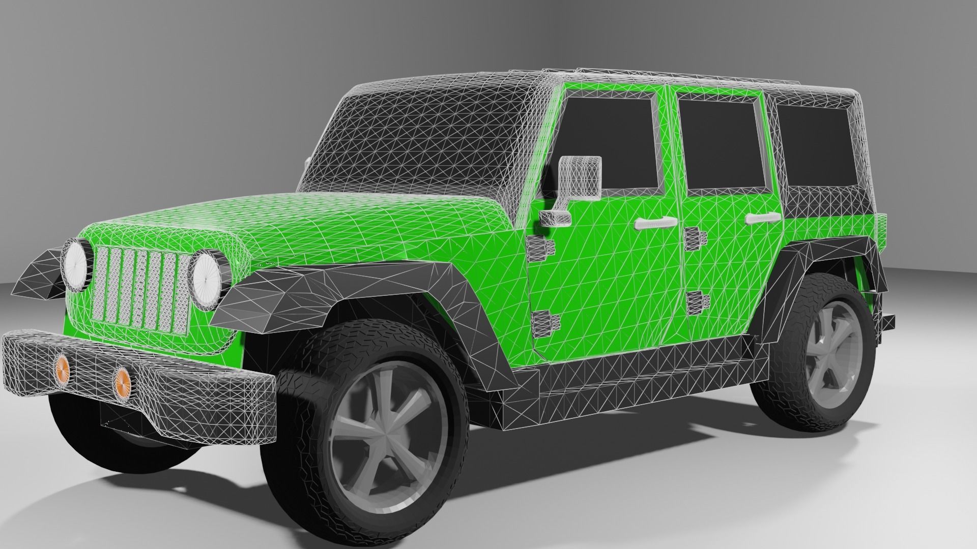 Jeep Wrangler-Green 3D model_8