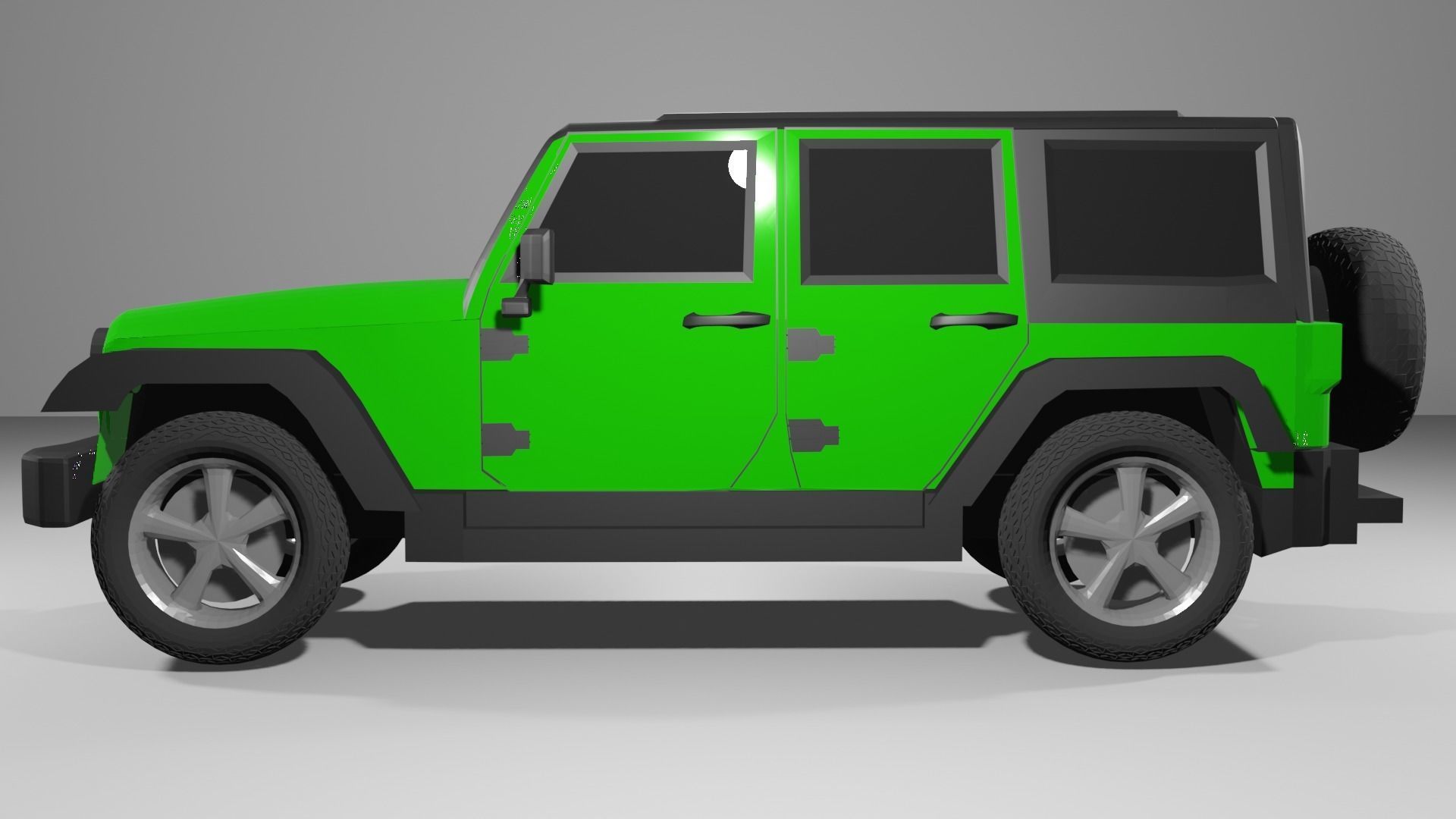 Jeep Wrangler-Green 3D model_1