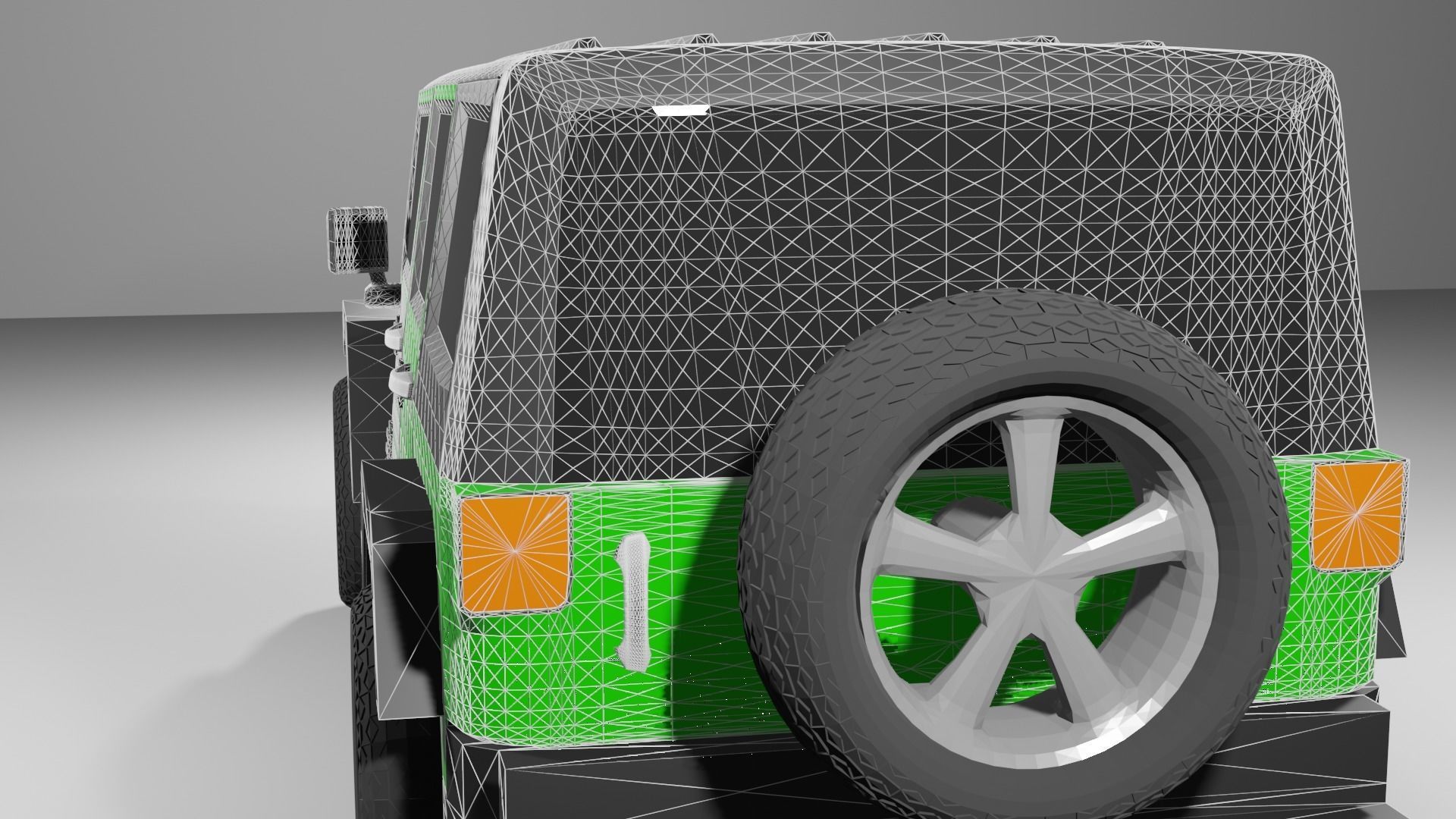 Jeep Wrangler-Green 3D model_10