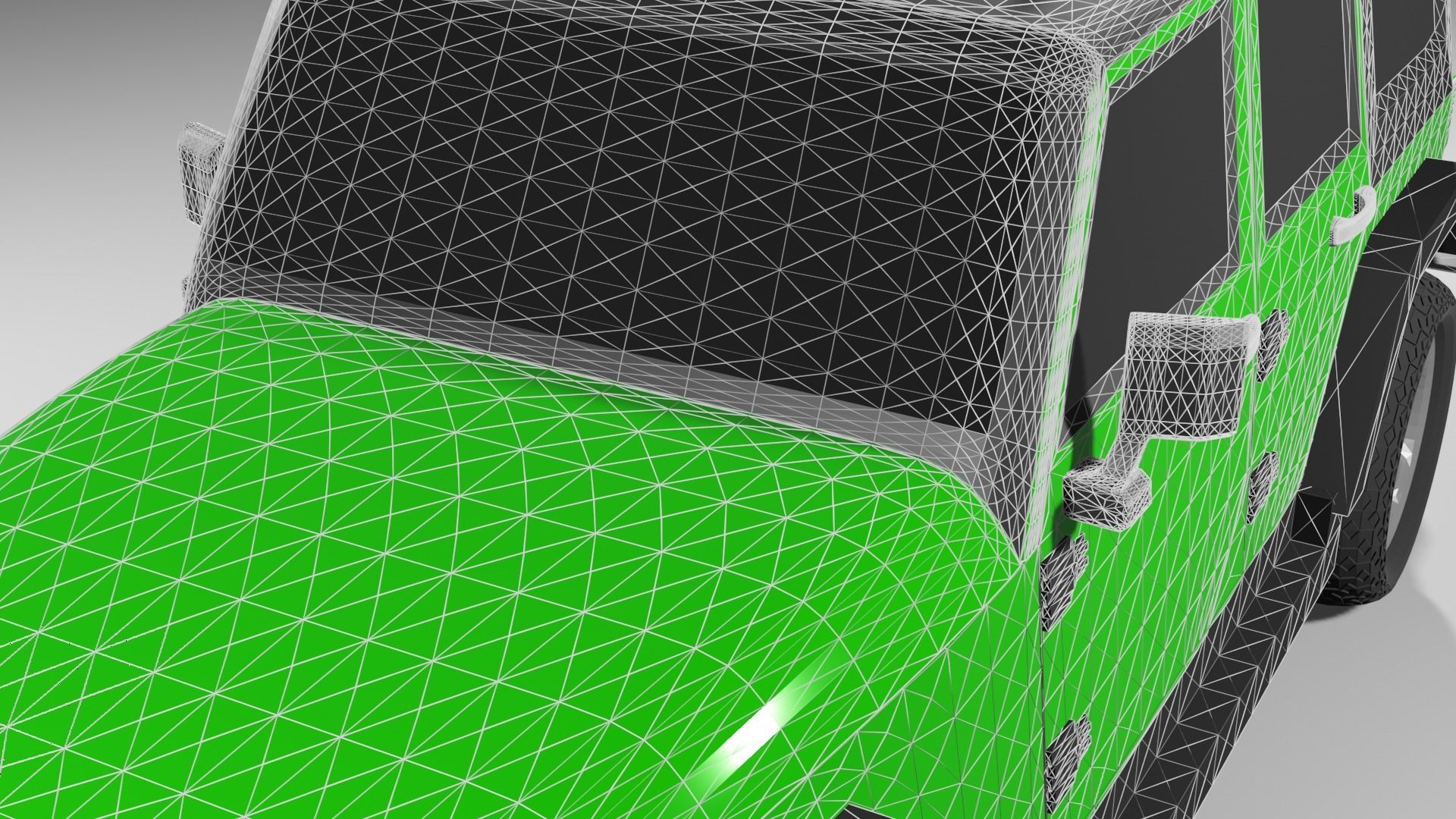 Jeep Wrangler-Green 3D model_9