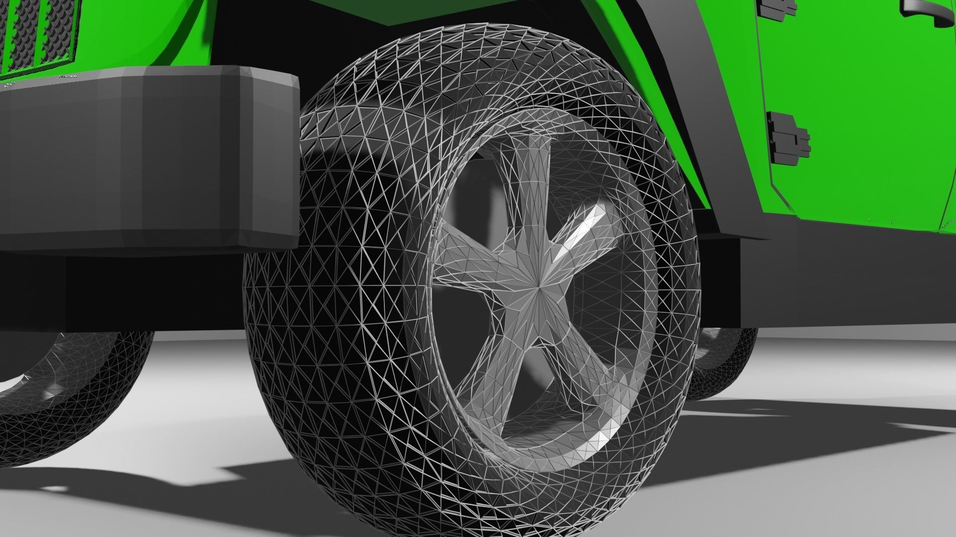Jeep Wrangler-Green 3D model_13