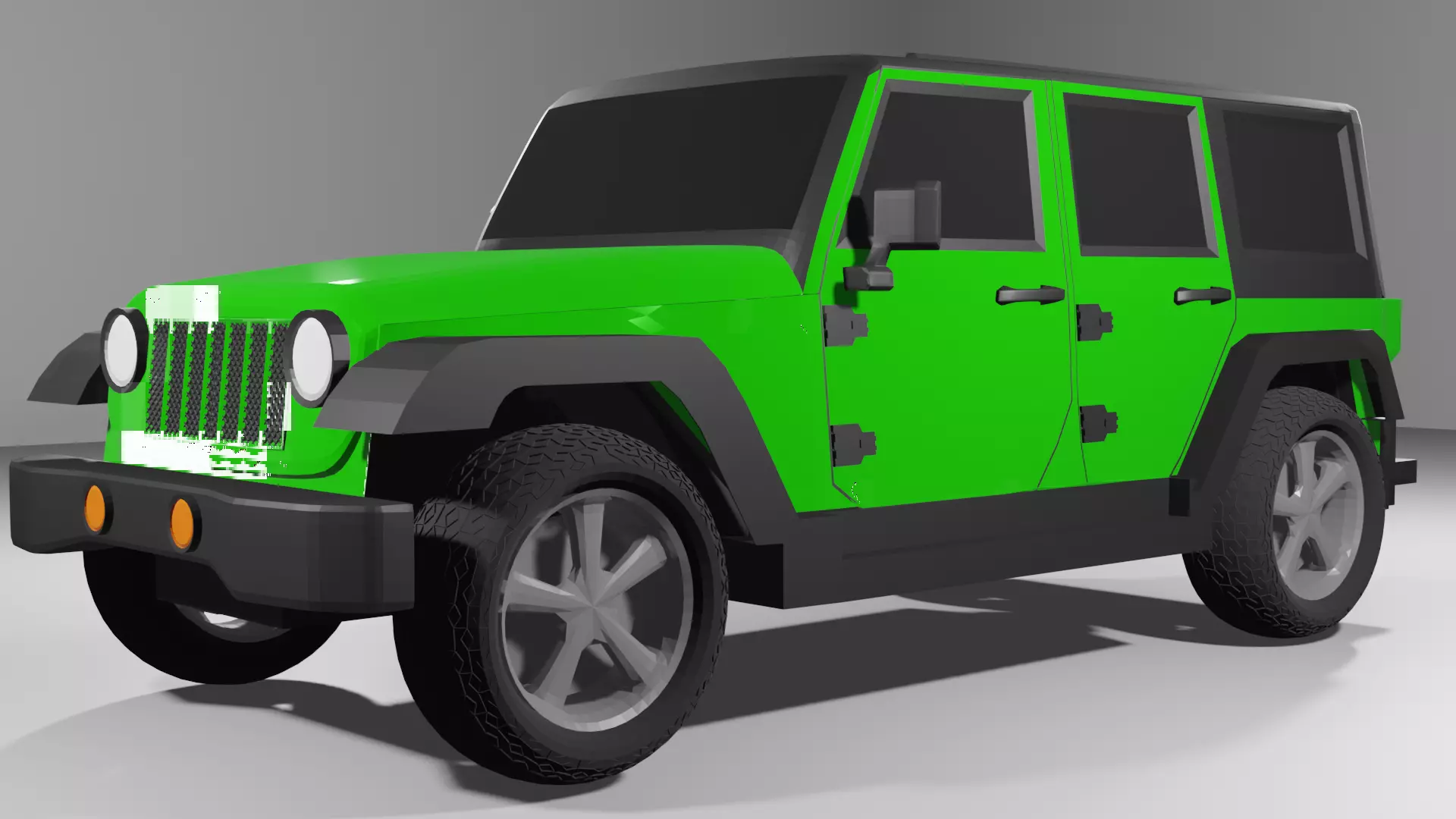 Jeep Wrangler-Green 3D model