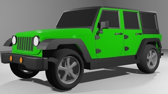 Jeep Wrangler-Green 3D model
