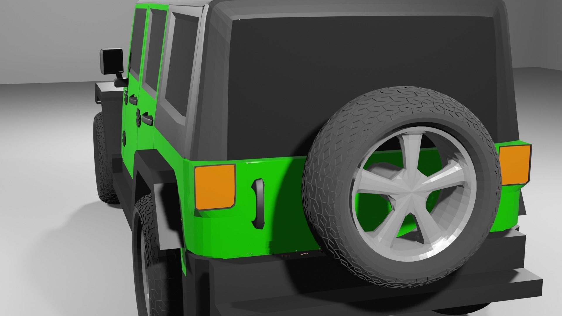 Jeep Wrangler-Green 3D model_5