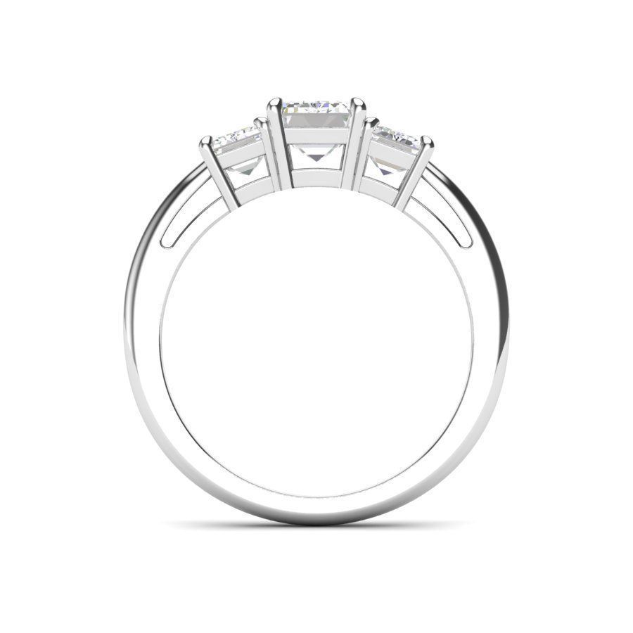 Three stone ring - JF033 3D print model_6