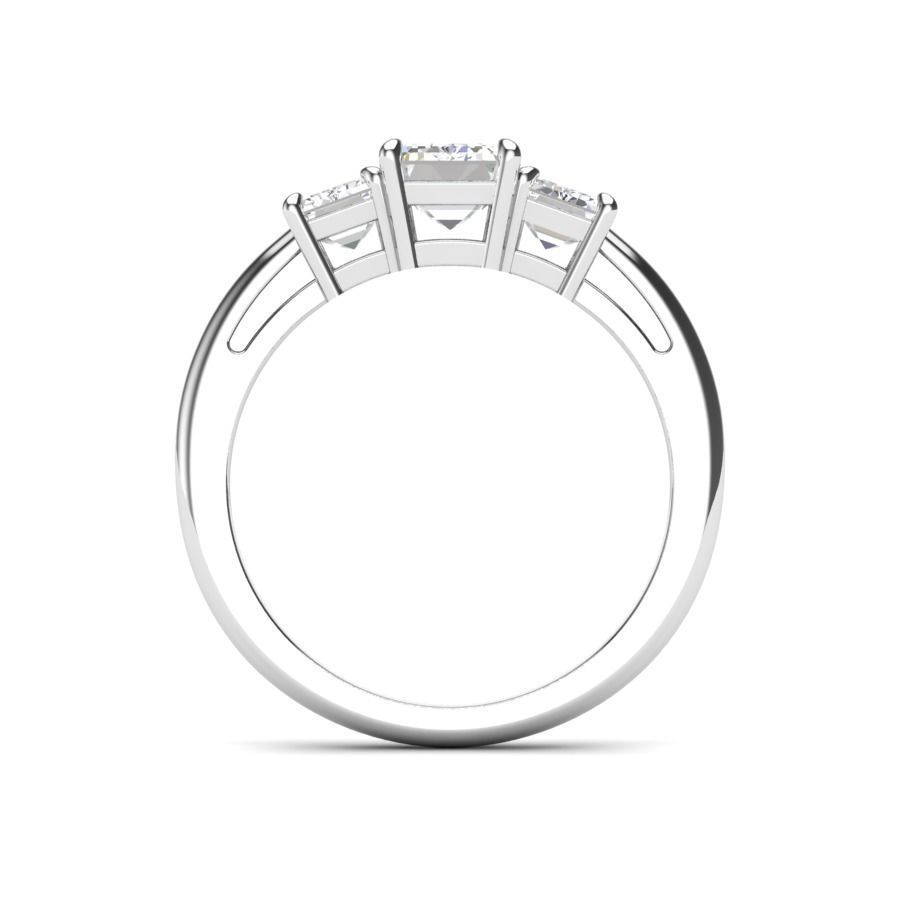 Three stone ring - JF033 3D print model_7