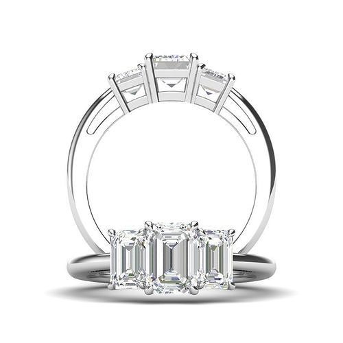 Three stone ring - JF033 3D print model