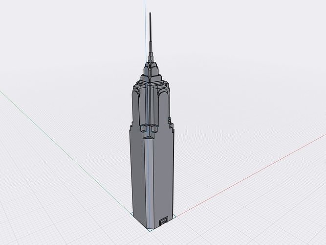 Building - New York style skyscraper 3D print model