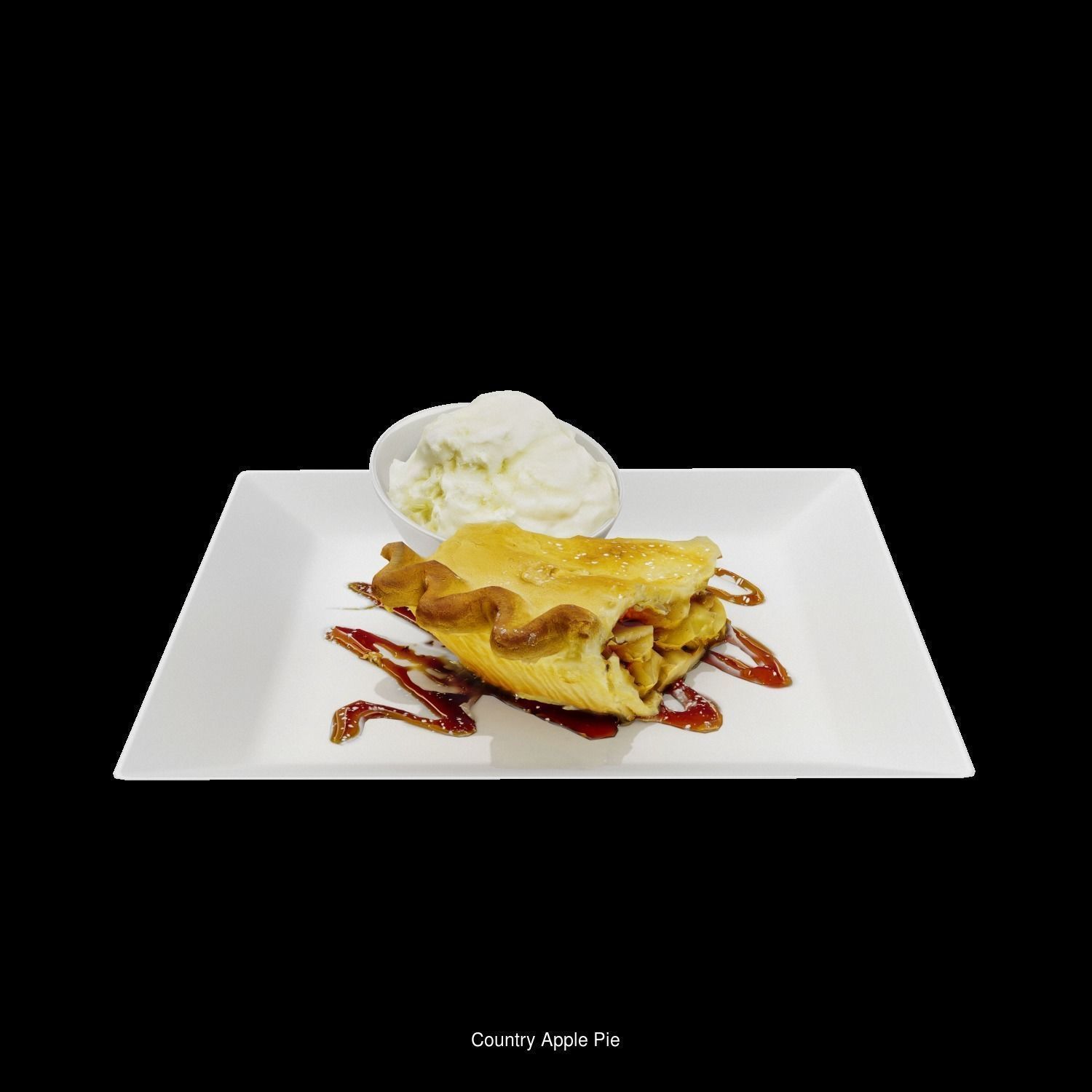 Sweet collection ice cream and coffee on plate _35