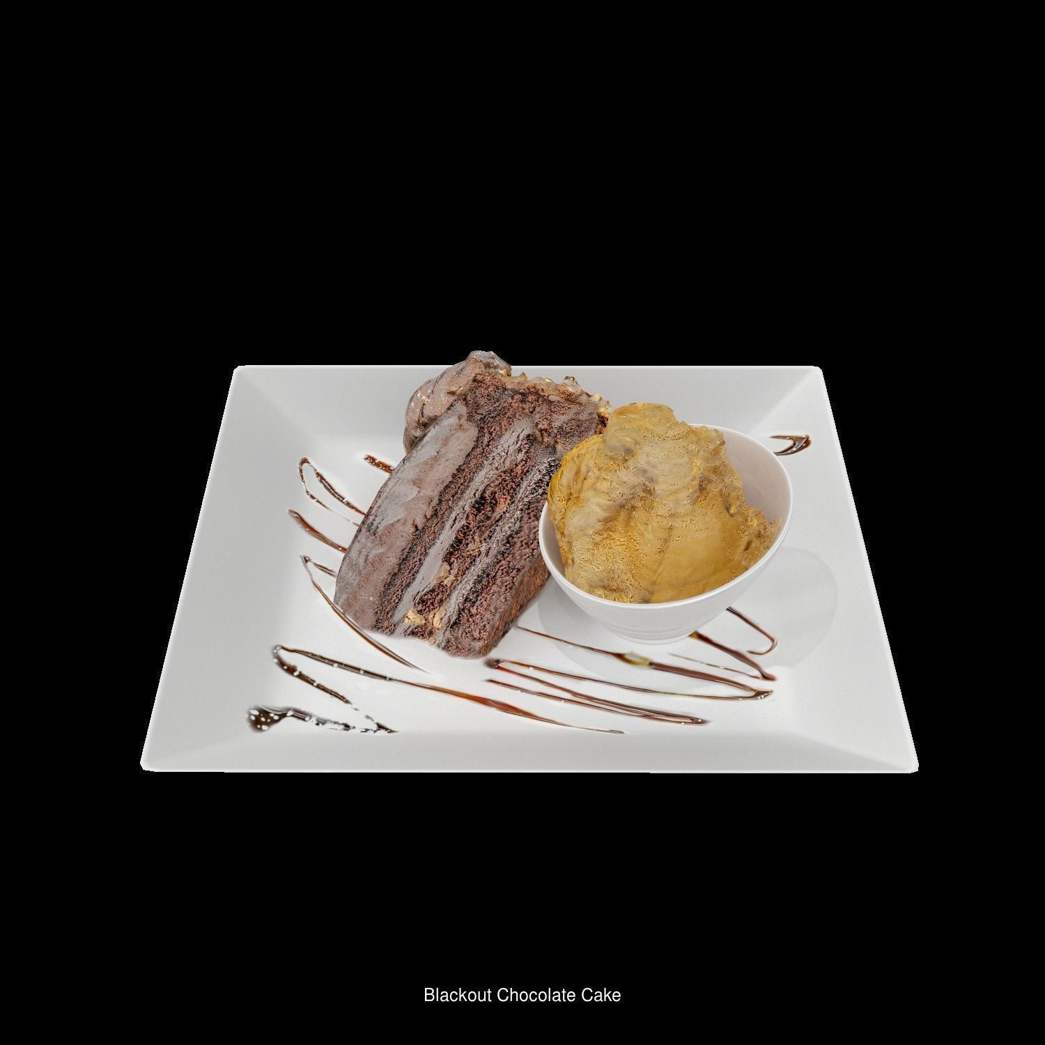 Sweet collection ice cream and coffee on plate _33