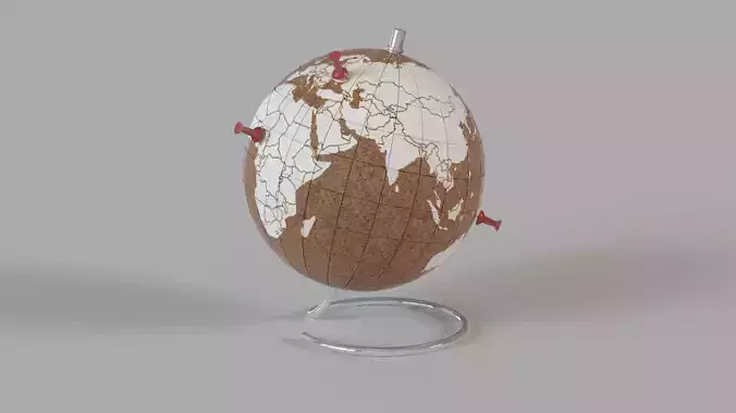 Small White Cork Globe