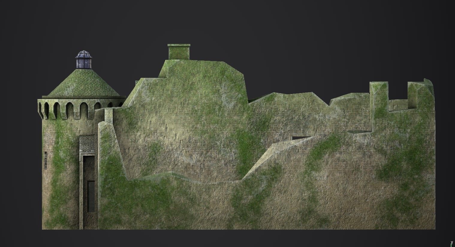 Scotney Castle Low-poly 3D model_11