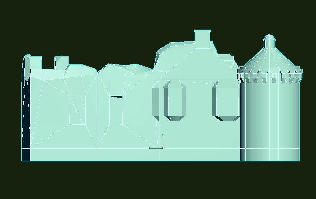 Scotney Castle Low-poly 3D model_35