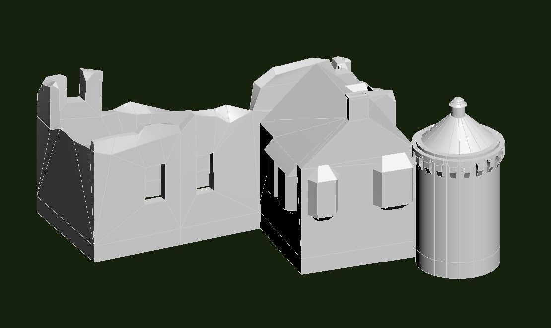 Scotney Castle Low-poly 3D model_24