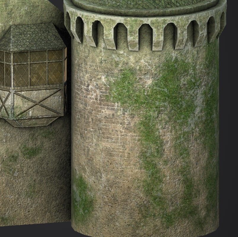 Scotney Castle Low-poly 3D model_14