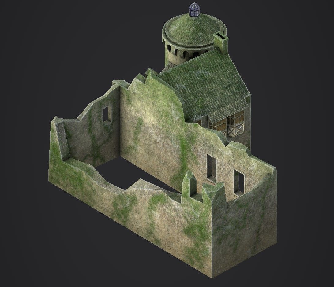 Scotney Castle Low-poly 3D model_4