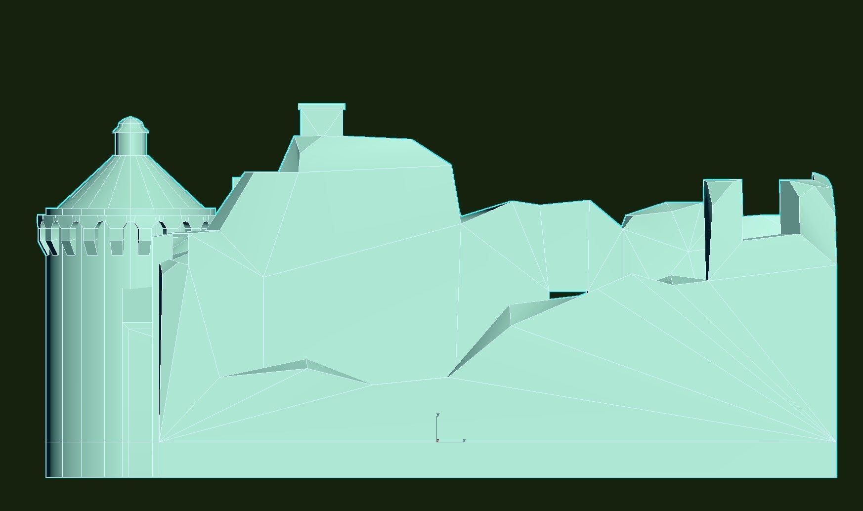 Scotney Castle Low-poly 3D model_33