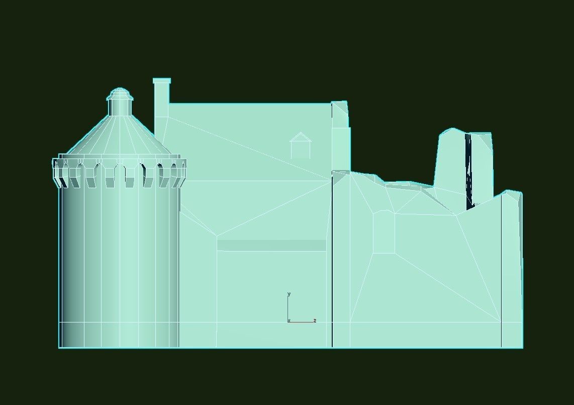 Scotney Castle Low-poly 3D model_36