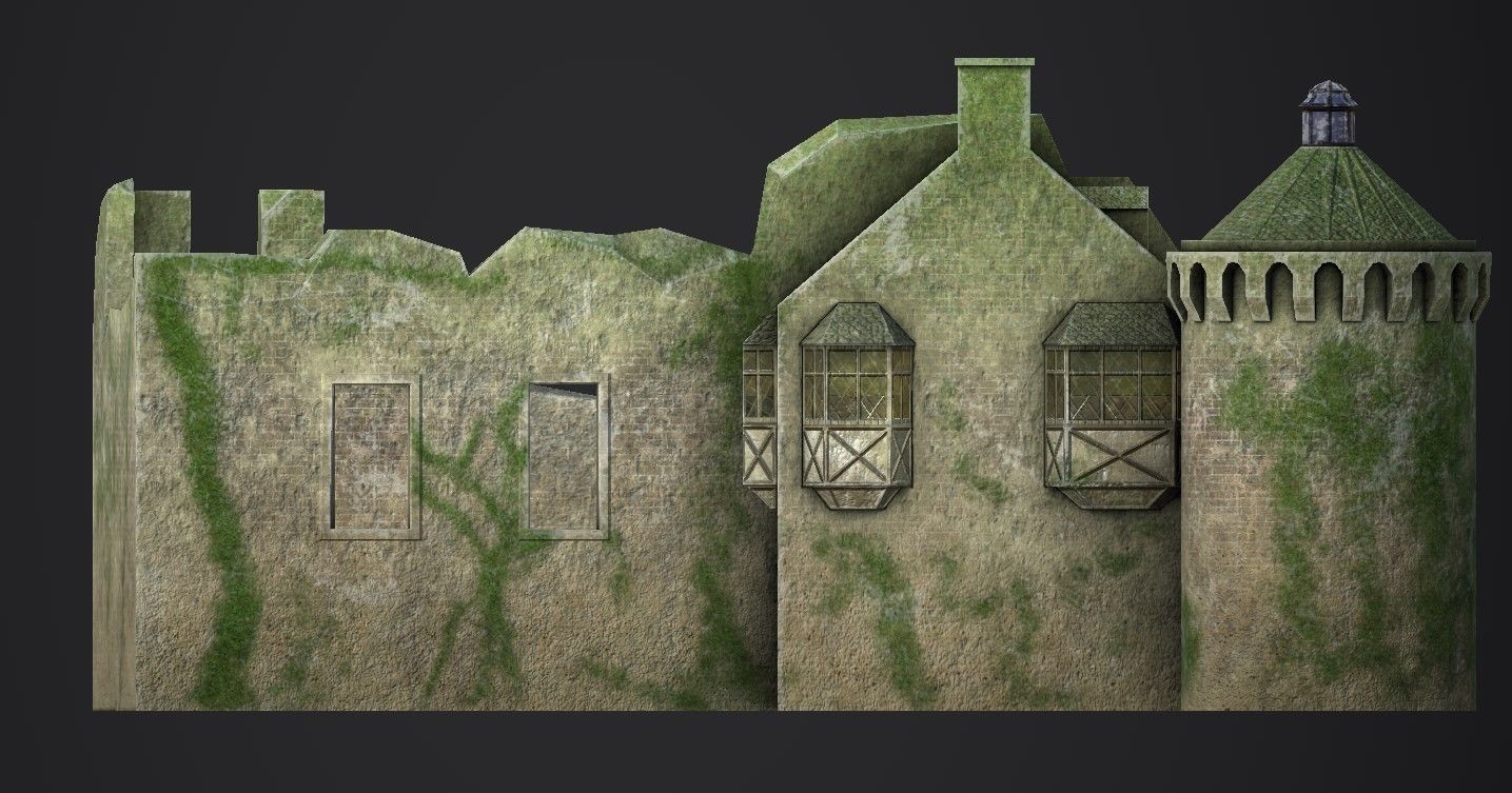 Scotney Castle Low-poly 3D model_13