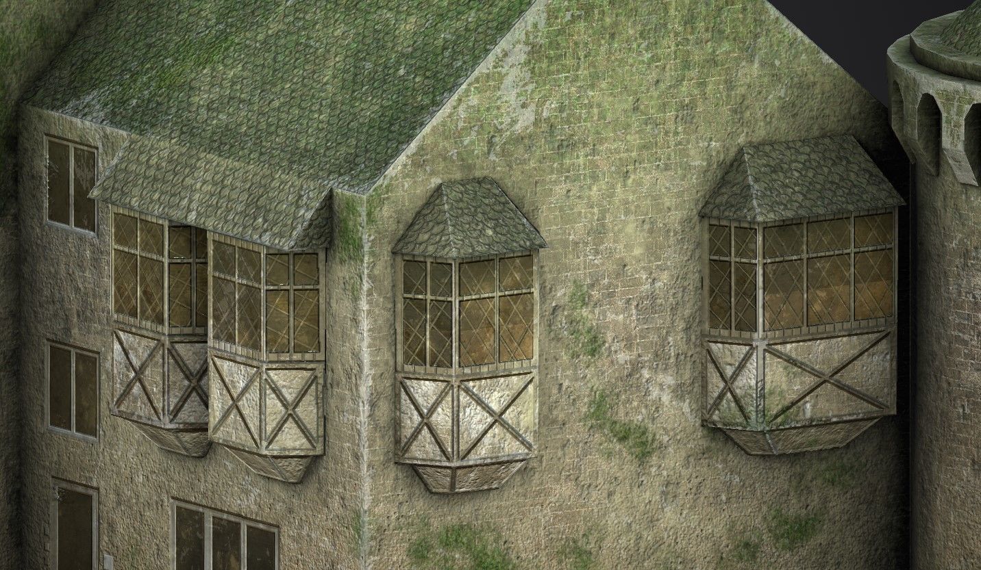 Scotney Castle Low-poly 3D model_7