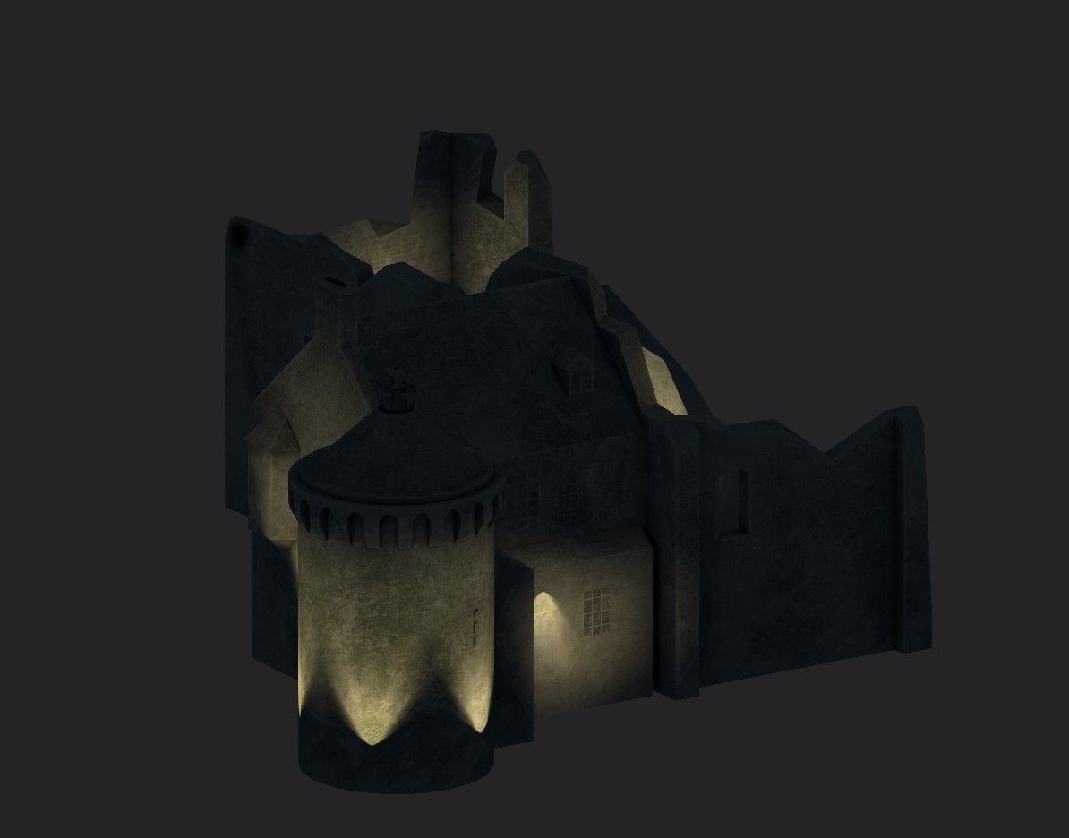 Scotney Castle Low-poly 3D model_20