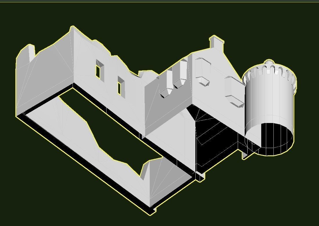 Scotney Castle Low-poly 3D model_25