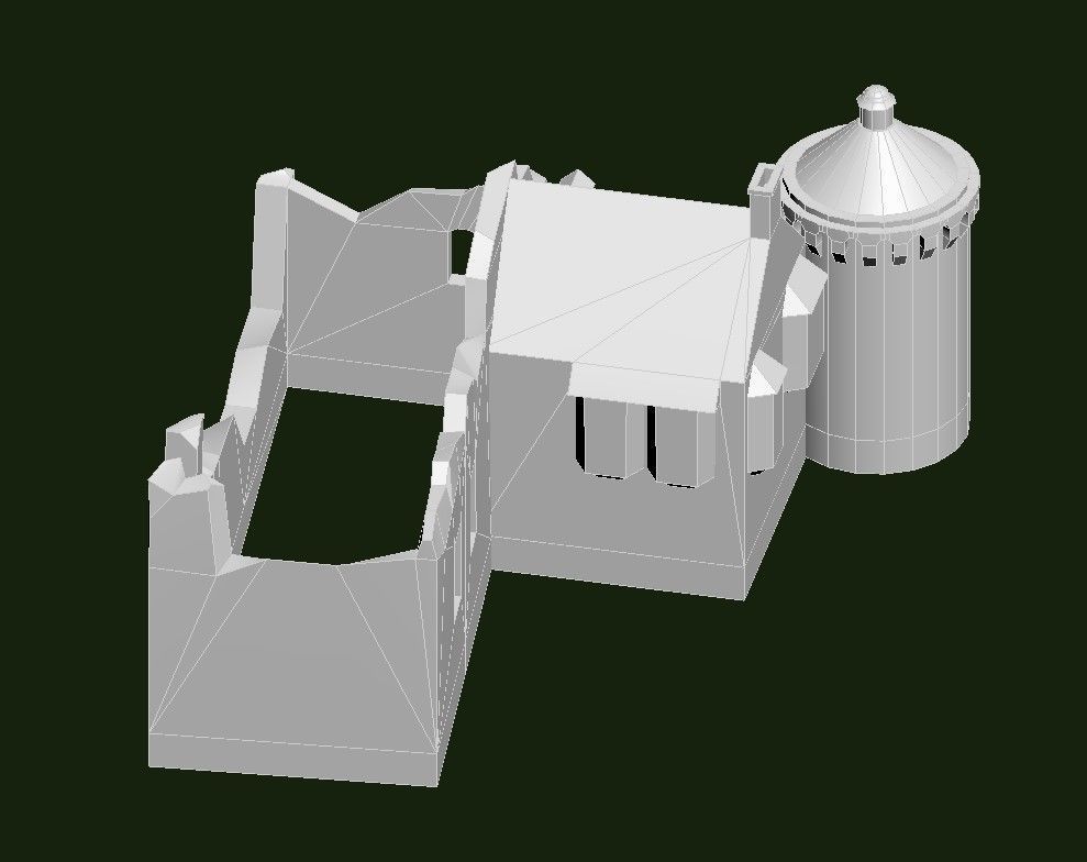 Scotney Castle Low-poly 3D model_23